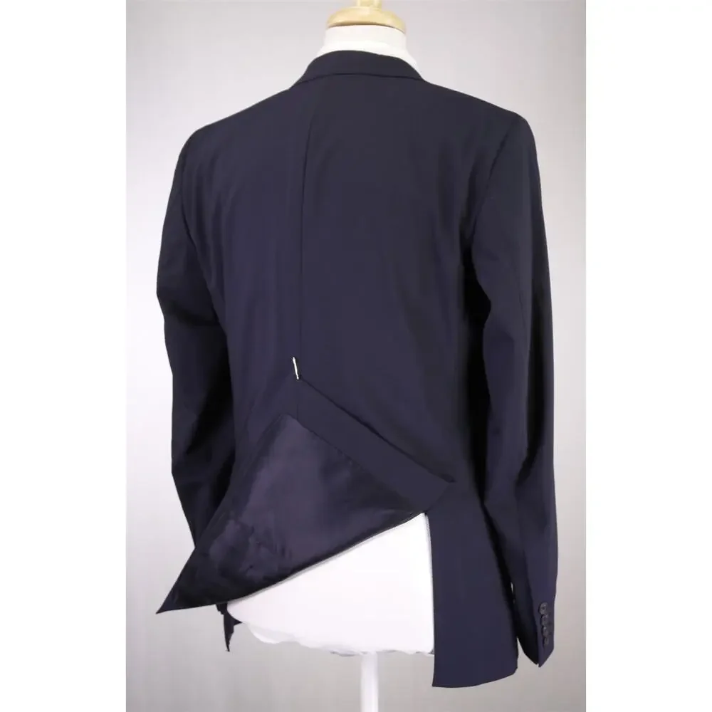 Jack Spade Solid Navy Blue Wool Stretch 2-Btn Suit 40R